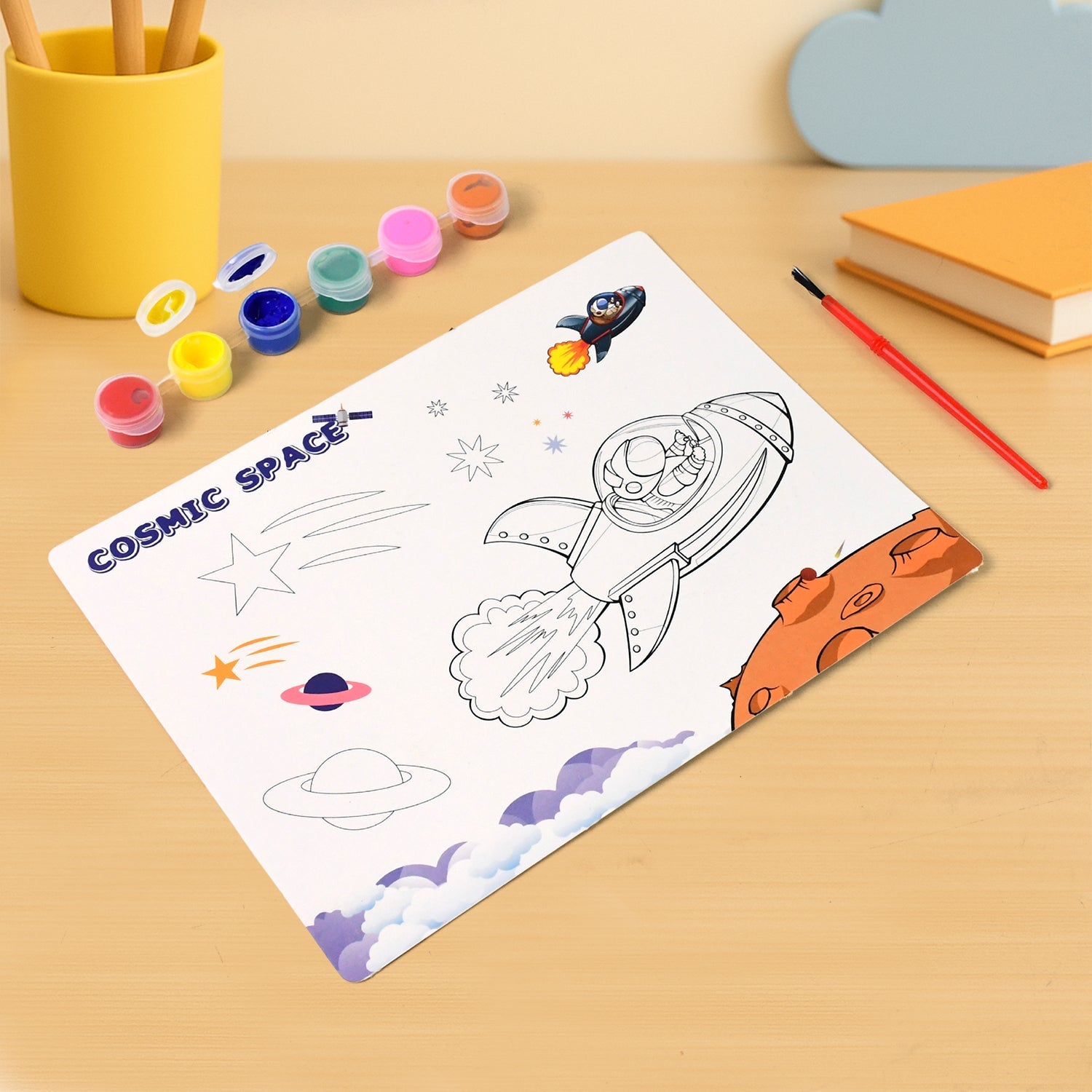 Cosmic Space Theme Kids Painting and Coloring Kit Cosmic Space Theme Kids Painting and Coloring Kit